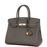Hermes Birkin 30 Gris Meyer Togo Gold Hardware