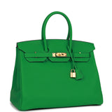 Hermes Birkin 35 Bamboo Togo Gold Hardware