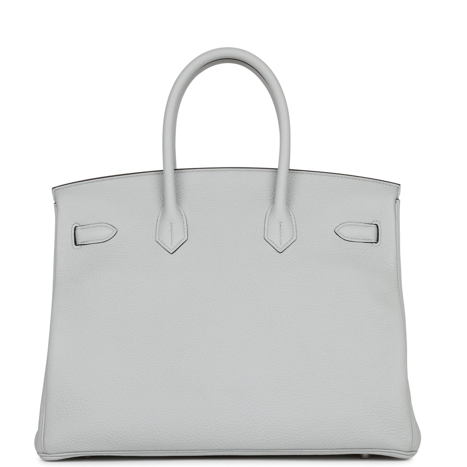 Hermes Birkin 35 Bleu Pale Clemence Palladium Hardware