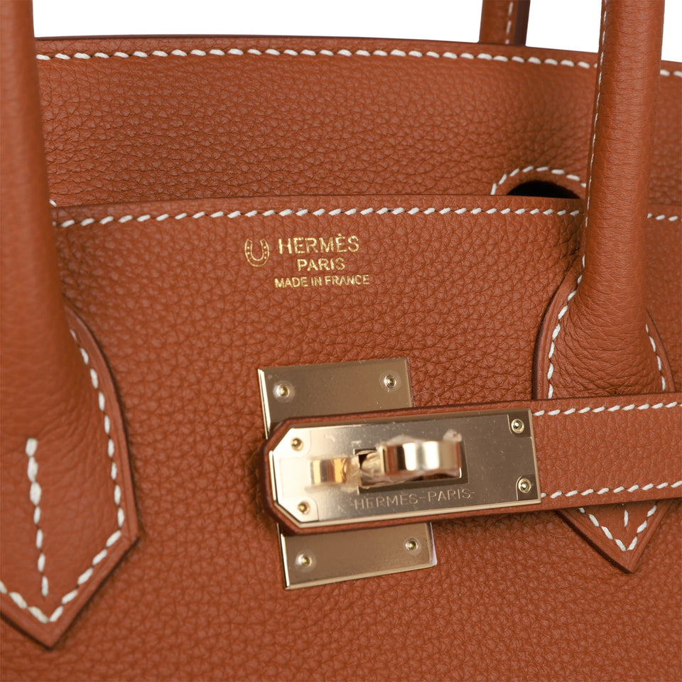 Hermes Special Order (HSS) Birkin 30 Gold Verso Togo Permabrass Hardware