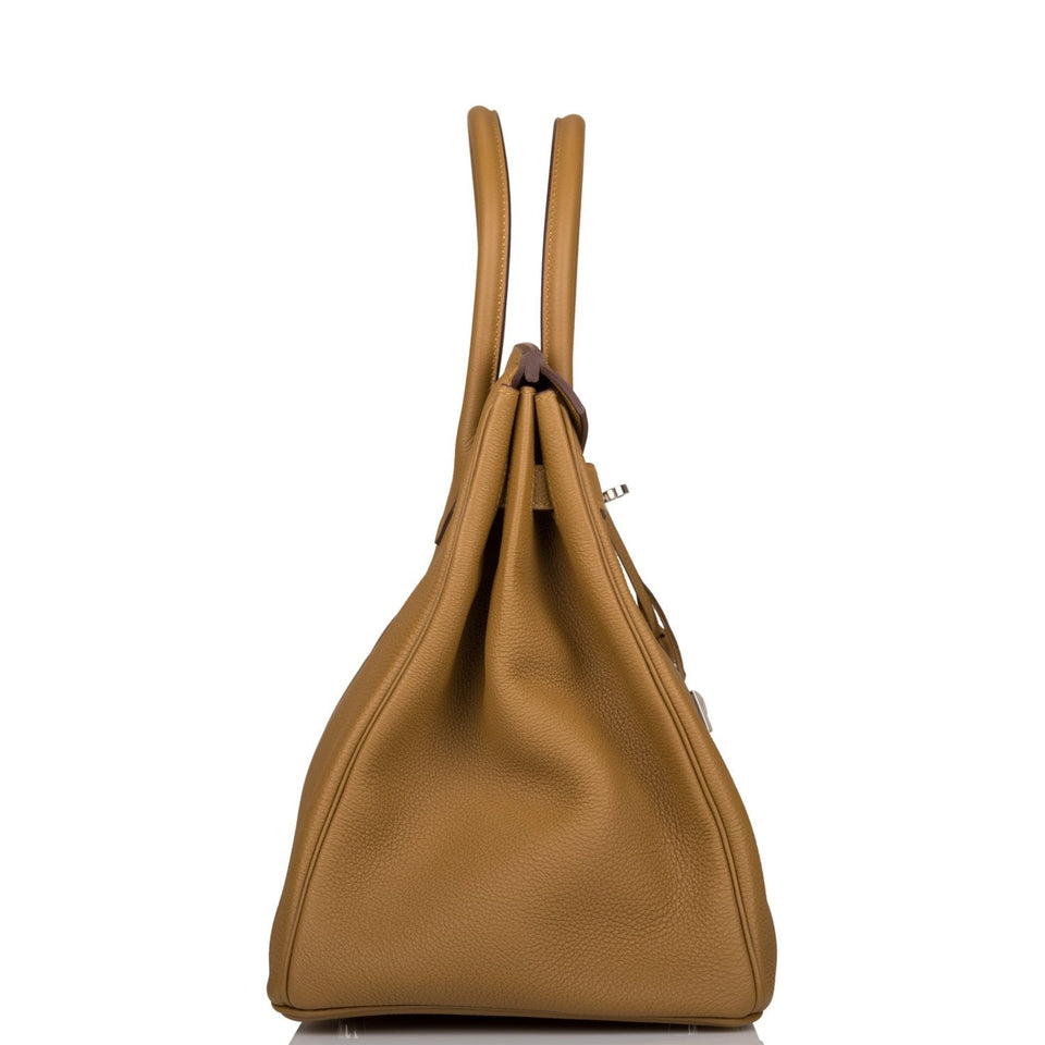 Hermes Birkin 35 Bronze D'Or Togo Palladium Hardware