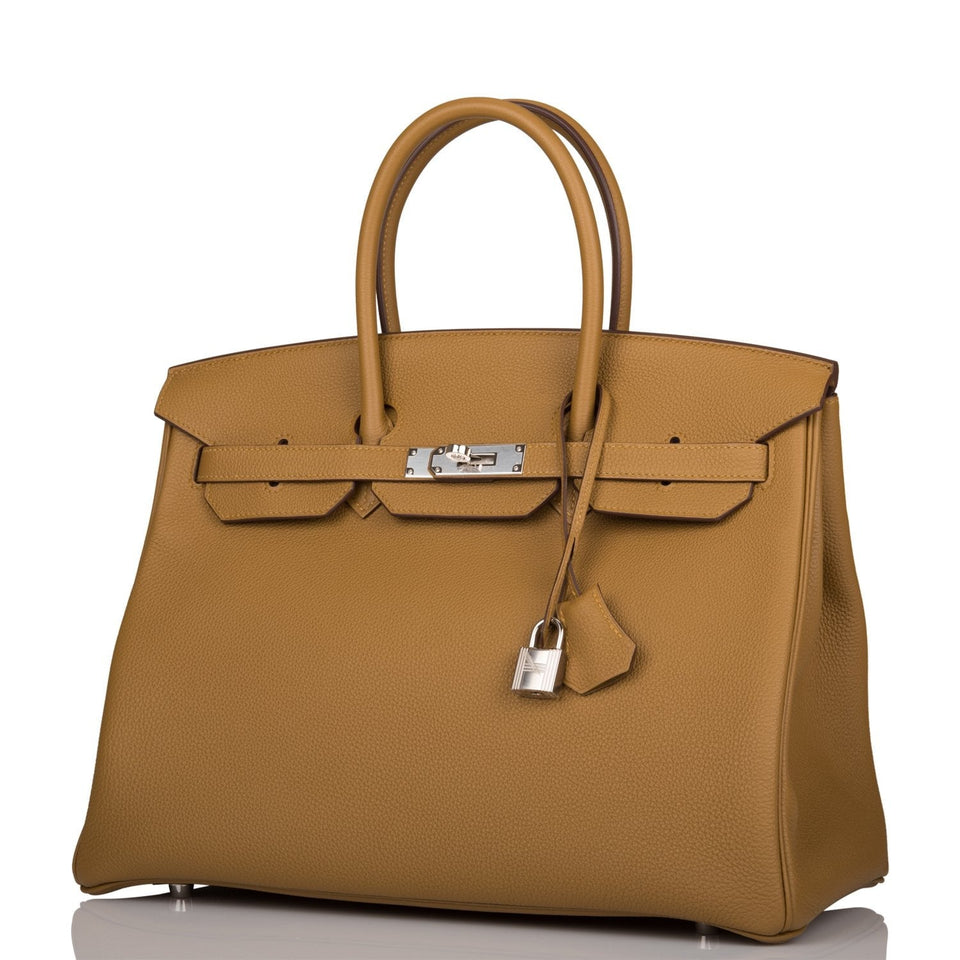 Hermes Birkin 35 Bronze D'Or Togo Palladium Hardware