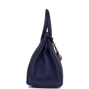 Hermes Birkin 30 Bleu Encre Togo Gold Hardware