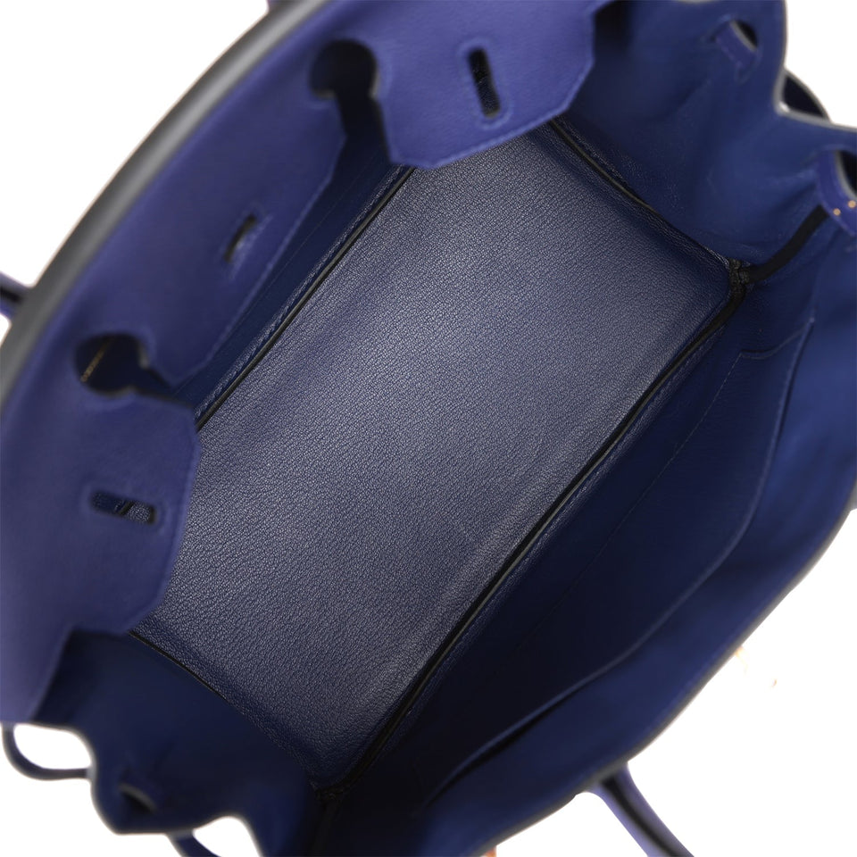 Hermes Birkin 30 Bleu Encre Togo Gold Hardware