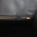 Hermes Birkin Sellier 30 Black Shiny Porosus Crocodile Gold Hardware