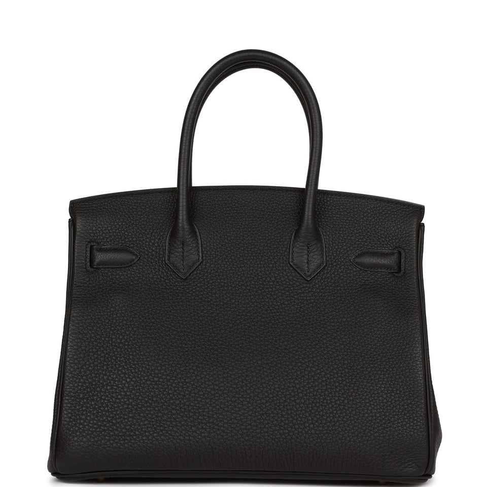 Hermes Birkin 30 Black Togo Rose Gold Hardware