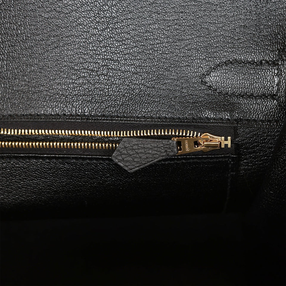 Hermes Birkin 30 Black Togo Rose Gold Hardware
