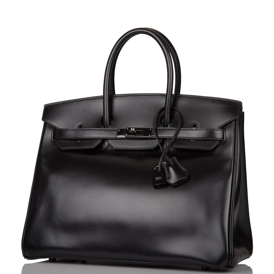 Hermes Birkin 35cm  SO Black Box Black Hardware