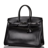 Hermes Birkin 35cm  SO Black Box Black Hardware