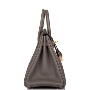 Hermes Birkin 25 Etain Togo Rose Gold Hardware