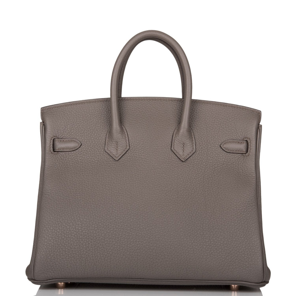 Hermes Birkin 25 Etain Togo Rose Gold Hardware