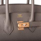 Hermes Birkin 25 Etain Togo Rose Gold Hardware