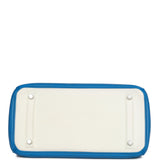 Hermes Eclat Birkin 30 Mykonos and White Clemence Palladium Hardware