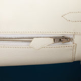 Hermes Eclat Birkin 30 Mykonos and White Clemence Palladium Hardware