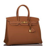 Hermes Birkin 35 Gold Togo Gold Hardware