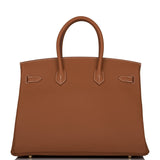 Hermes Birkin 35 Gold Togo Gold Hardware