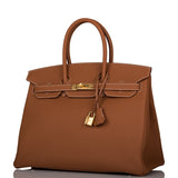 Hermes Birkin 35 Gold Togo Gold Hardware