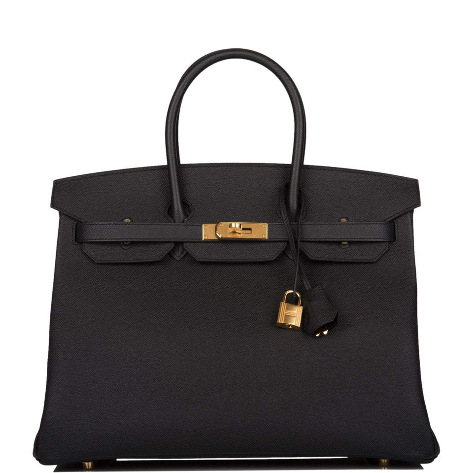 Hermes Birkin 35 Black Epsom Gold Hardware