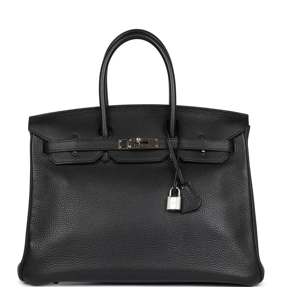 Hermes Birkin 35 Black Clemence Palladium Hardware