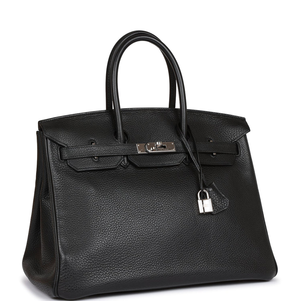 Hermes Birkin 35 Black Clemence Palladium Hardware