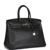 Hermes Birkin 35 Black Clemence Palladium Hardware