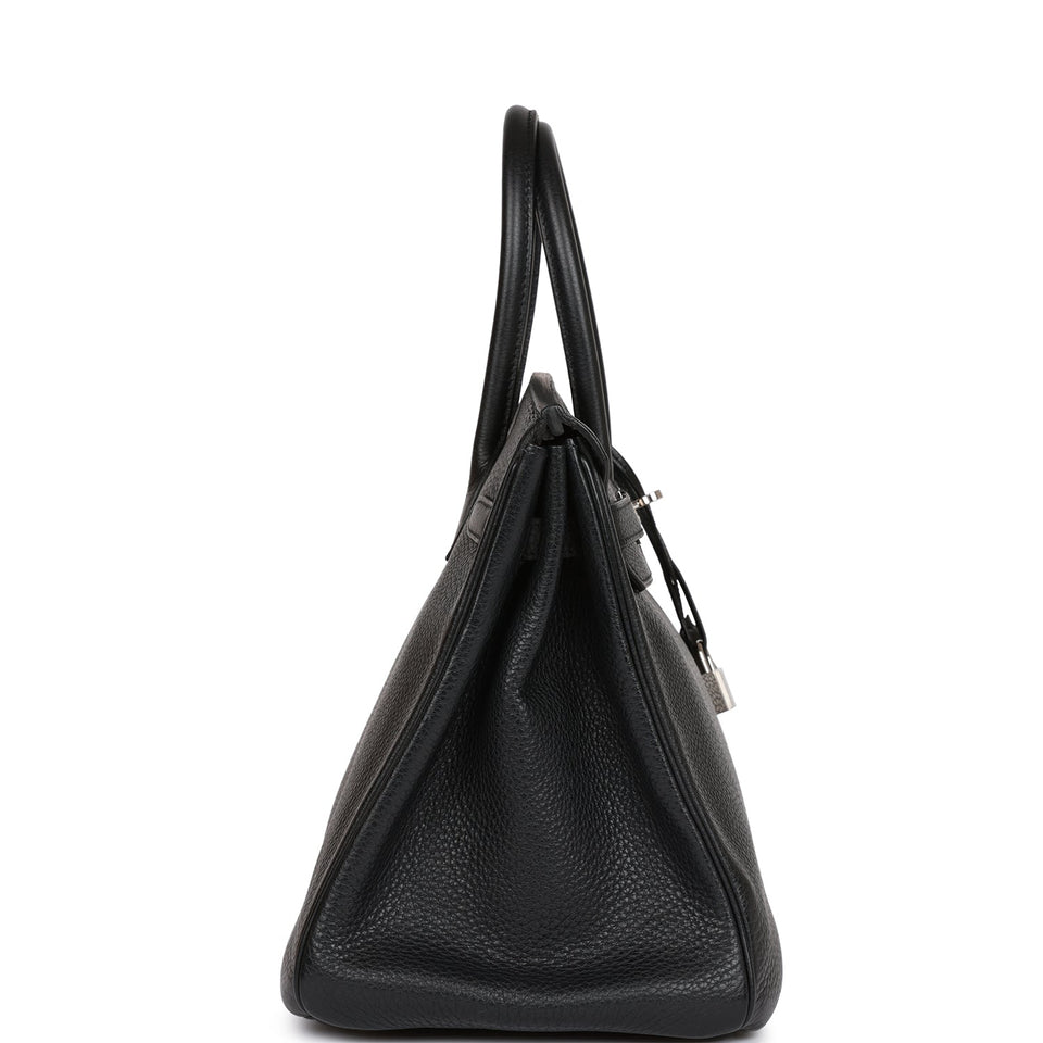 Hermes Birkin 35 Black Clemence Palladium Hardware