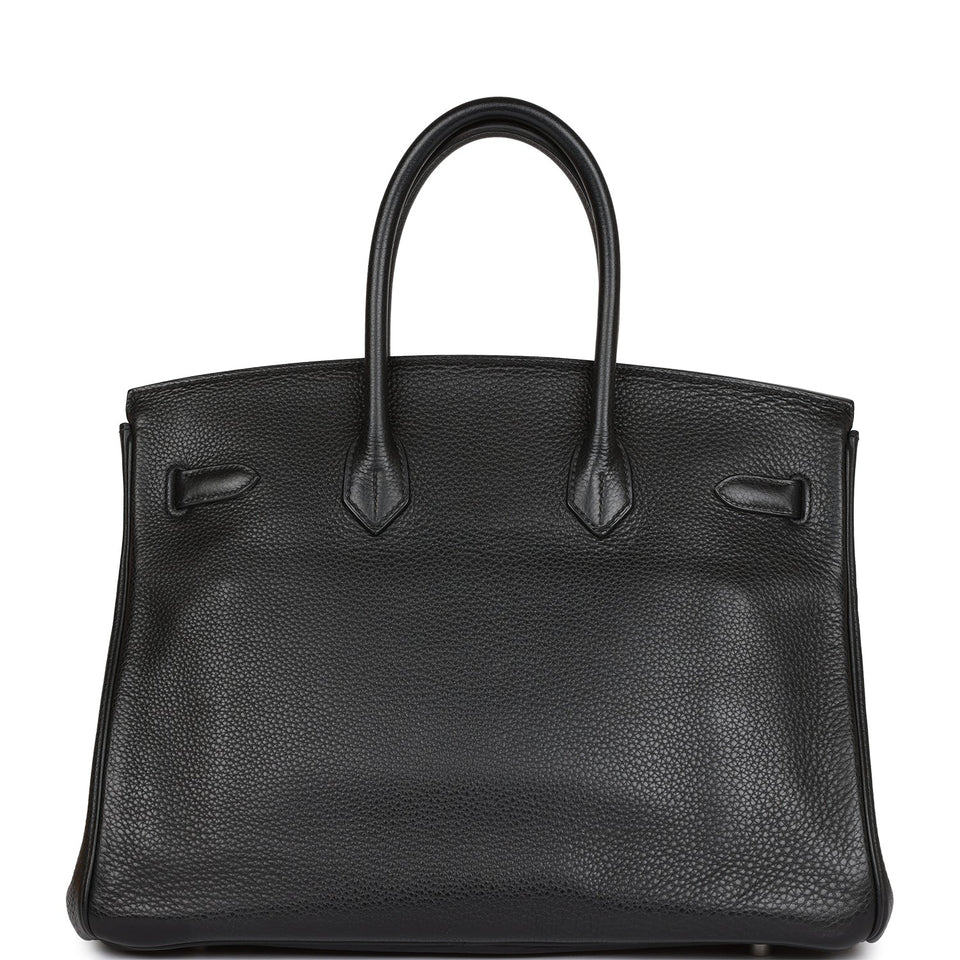 Hermes Birkin 35 Black Clemence Palladium Hardware