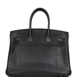 Hermes Birkin 35 Black Clemence Palladium Hardware