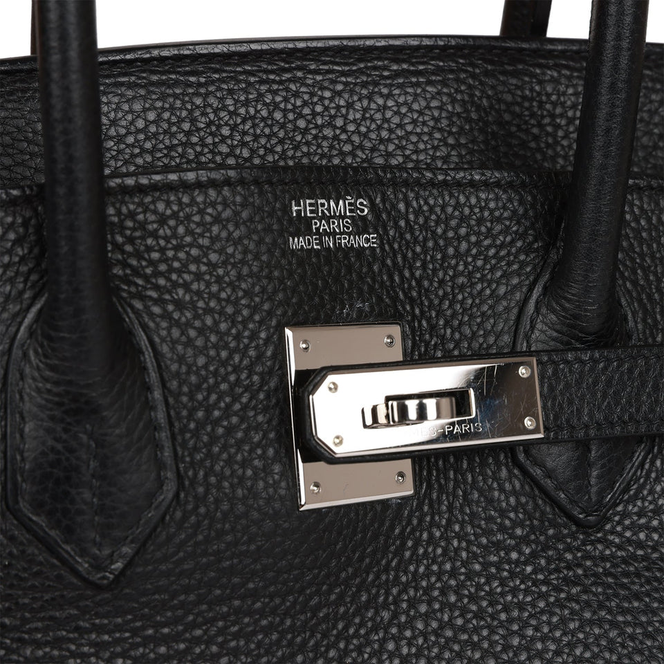 Hermes Birkin 35 Black Clemence Palladium Hardware
