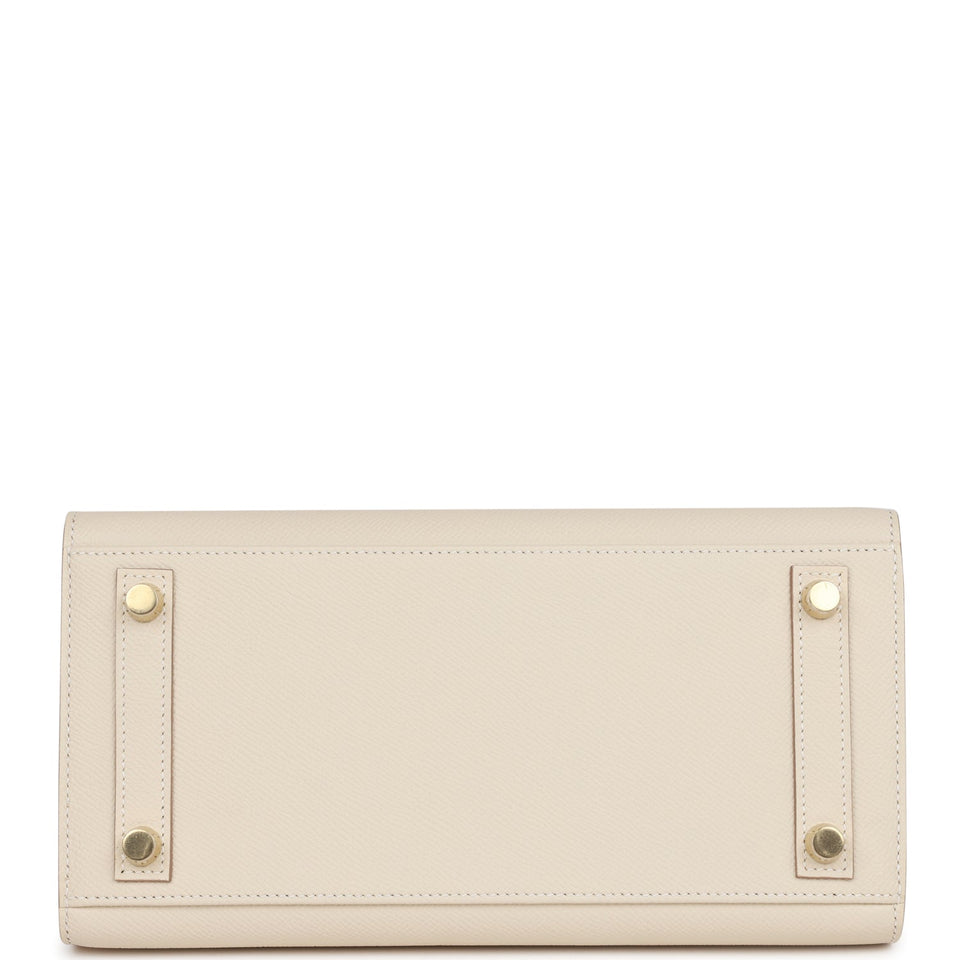 Hermes Birkin Sellier 25 Craie Epsom Gold Hardware