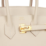 Hermes Birkin Sellier 25 Craie Epsom Gold Hardware