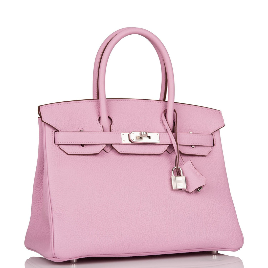 Hermes Birkin 30 Mauve Sylvestre Clemence Palladium Hardware