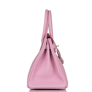 Hermes Birkin 30 Mauve Sylvestre Clemence Palladium Hardware