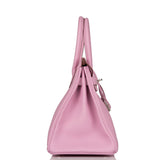 Hermes Birkin 30 Mauve Sylvestre Clemence Palladium Hardware