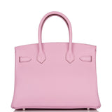 Hermes Birkin 30 Mauve Sylvestre Clemence Palladium Hardware