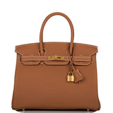 Hermes Birkin 30 Gold Togo Gold Hardware
