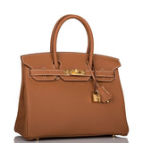 Hermes Birkin 30 Gold Togo Gold Hardware