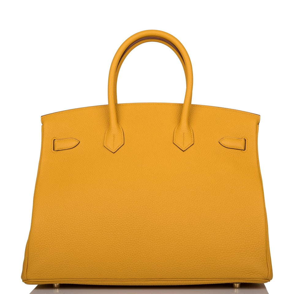 Hermes Birkin 35 Jaune Ambre Togo Gold Hardware