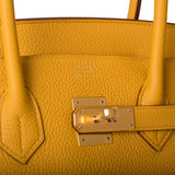 Hermes Birkin 35 Jaune Ambre Togo Gold Hardware