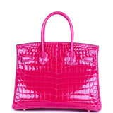 Hermes Special Order (HSS) Birkin 30 Rose Scheherazade Shiny Niloticus Crocodile Gold Hardware