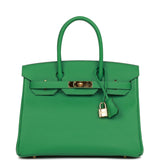 Hermes Birkin 30 Cactus Epsom Gold Hardware