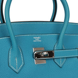 Hermes Birkin 35 Bleu Jean Togo Palladium Hardware