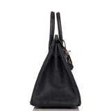 Hermes Birkin 25 Bleu Indigo Ostrich Rose Gold Hardware