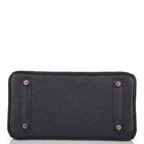 Hermes Birkin 25 Bleu Indigo Ostrich Rose Gold Hardware