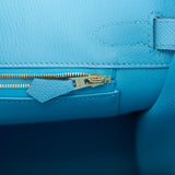Hermes Birkin 30 Celeste Epsom Gold Hardware