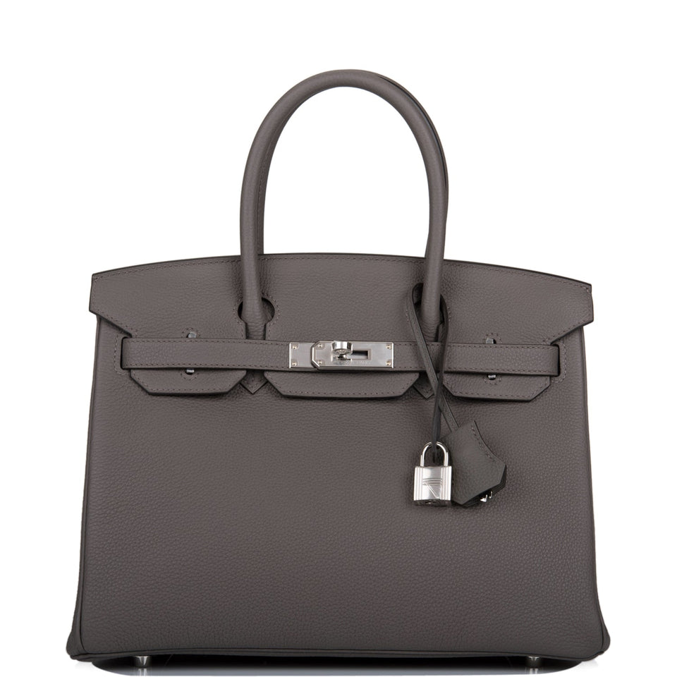 Hermes Birkin 30 Etain Togo Palladium Hardware