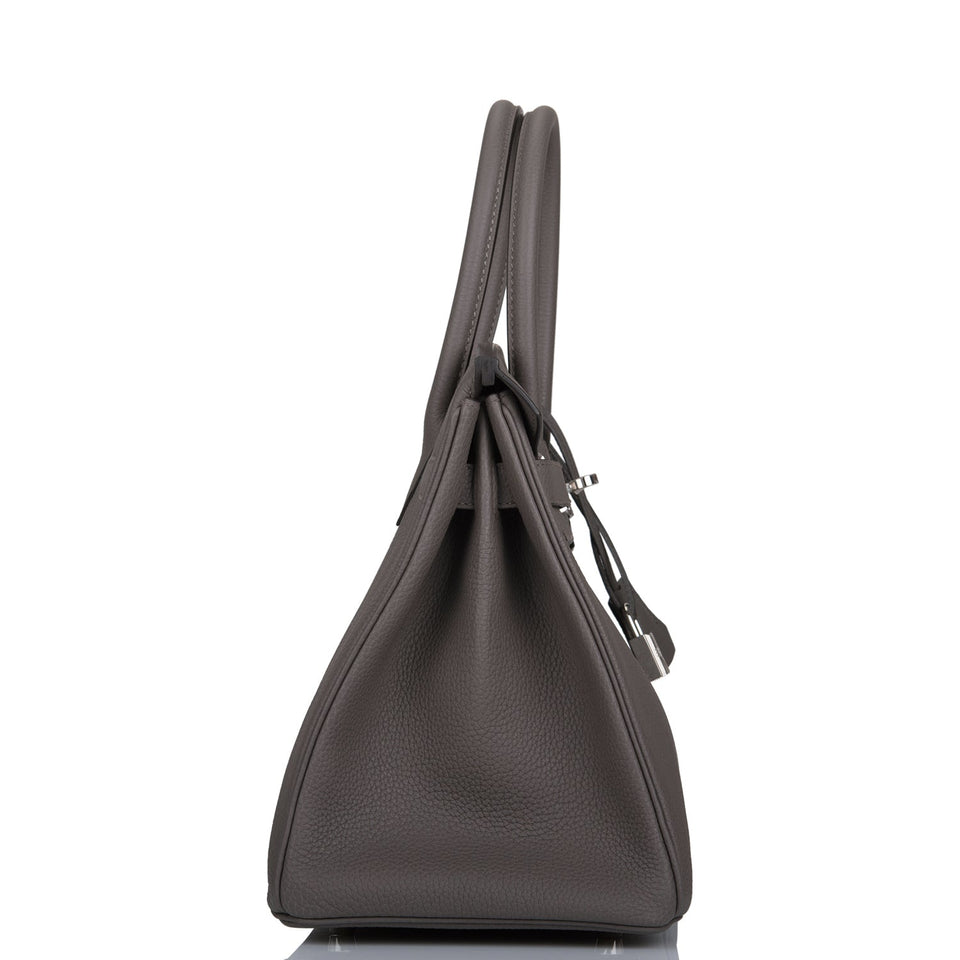 Hermes Birkin 30 Etain Togo Palladium Hardware