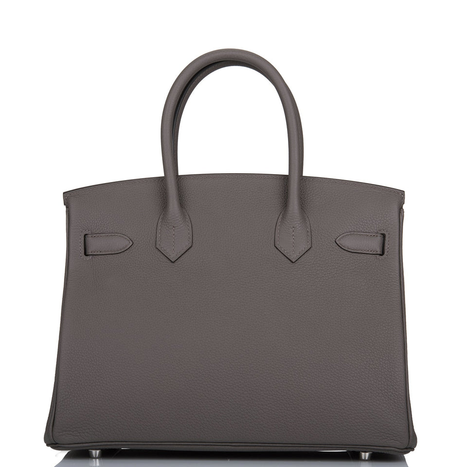 Hermes Birkin 30 Etain Togo Palladium Hardware