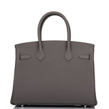 Hermes Birkin 30 Etain Togo Palladium Hardware