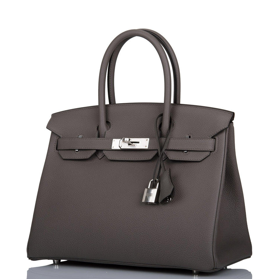 Hermes Birkin 30 Etain Togo Palladium Hardware